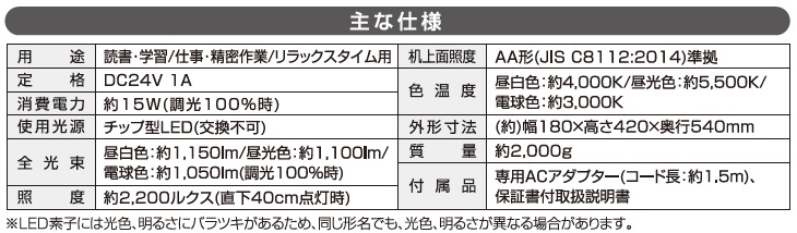 オーム電機LEDデスクライト_ODS-LDC6K-W_4月7日新発売