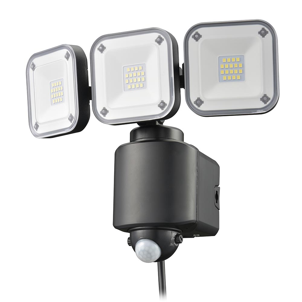 防犯センサーライトコンセント式3灯タイプLS-A450W3