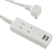 USBポート付安全タップ 2個口 2m [品番]00-4392