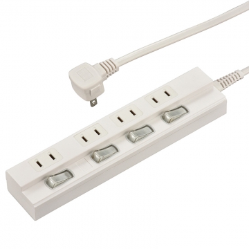 節電タップ 4個口 2m [品番]00-6918