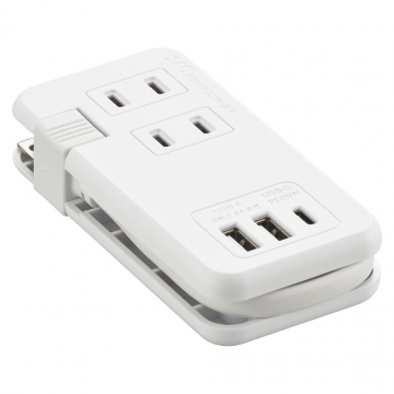 モバイルUSBタップ くるっと収納 PD対応 20W [品番]00-7084