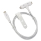 AudioComm さらさらUSBケーブル Lightning or Type-CtoC 片側切り換え式 1ｍ [品番]01-7260