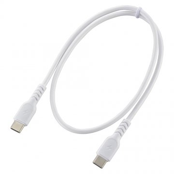 AudioComm PD対応 USB-C to USB-C 0.5m ホワイト [品番]01-7328