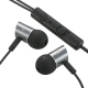 AudioCommリモコン付イヤホン スマホ専用 グレー [品番]03-1690