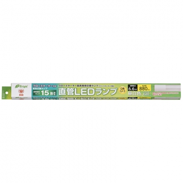 直管LEDランプ 15形相当 G13 昼白色 グロースタータ器具専用 片側給電仕様 [品番]06-0913