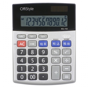 OffiStyle 税率電卓 卓上 12桁 [品番]07-8637
