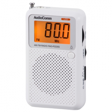AudioComm液晶表示ポケットラジオ [品番]07-8855