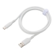 AudioComm なめらかケーブル USB-A to C 1m ホワイト [品番]01-7336