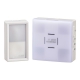 monban CUBE II 防水押しボタン送信機＋光フラッシュ電池式受信機 [品番]08-1915