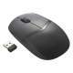 PCGEAR 無線光学式静音マウス Mサイズ ブラック [品番]01-3160
