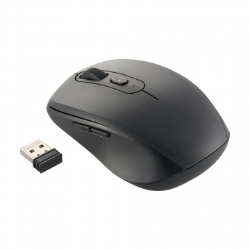 PCGEAR 無線光学式マウス Mサイズ ブラック [品番]01-3607