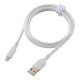 AudioComm なめらかケーブル USB-A to Lightning 1m ホワイト [品番]01-7343