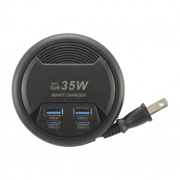 モバイルUSBタップ 35W 45cm ブラック [品番]00-7088