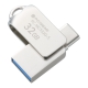 PCGEAR Type-C&Type-A対応 USBフラッシュメモリ 32GB シルバー [品番]01-3931